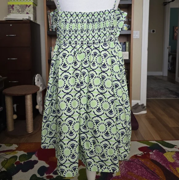 Anthropologie Maeve Blue, Green and White Mini Dress - Picture 5 of 14